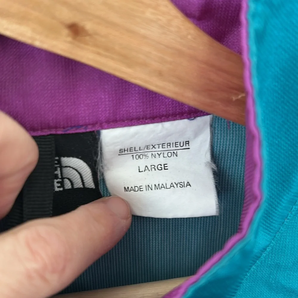The North Face Vintage Color Block Shell Jacket Becomes Fanny Pack Sz L